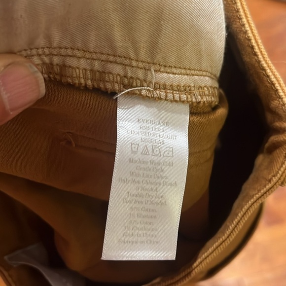 Everlane Cropped Straight Regular Mustard Brown Jean Pant Size 0 - Picture 10 of 13